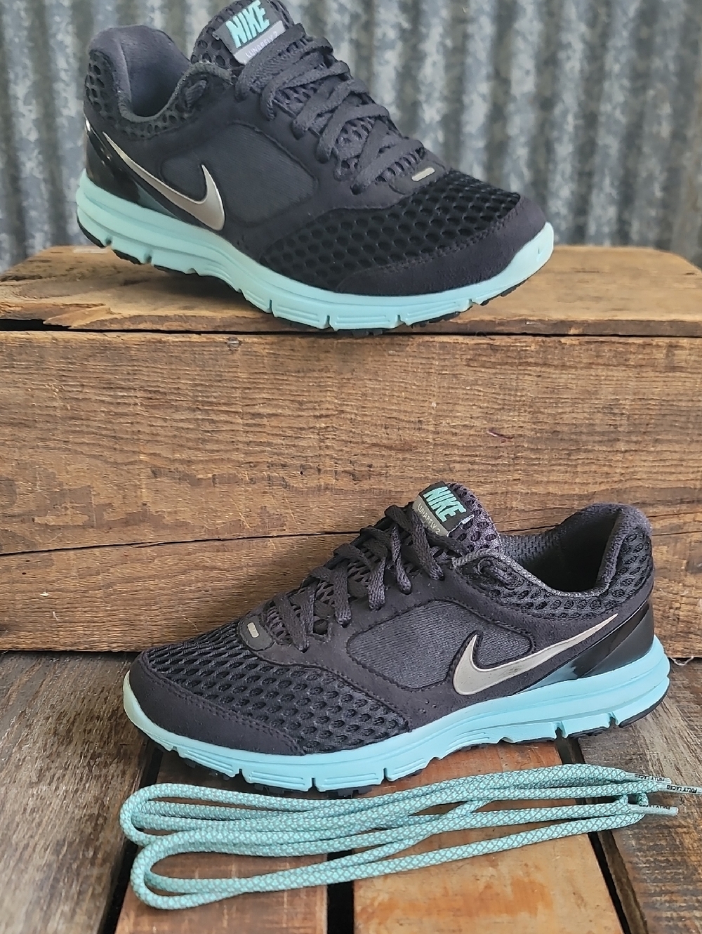 Nike LunarFly 2 "Black/Light Blue" Wmns 6 Ships Today
